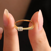 dainty pavé diamond ring in white gold lab grown diamonds elegant everyday jewelry