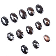 0.68 To 1.39 Ct Black Brown Colored Diamond Oval Shaped Diamond Natural Lot CVD Rose Cut Diamond Use For Custom Jewerly.