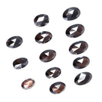 0.68 To 1.39 Ct Black Brown Colored Diamond Oval Shaped Diamond Natural Lot CVD Rose Cut Diamond Use For Custom Jewerly.