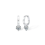 Amethyst earrings gold dangle gold earrings with elegant rose gold stud and hammered hoop design