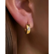 costco jewelry inspired gold hoop earrings with polished 14k gold finish and classic luxury beauty.