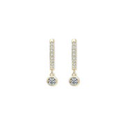 gold square earrings with modern geometric style, paired with pearl and gold earrings for elegant everyday fashion jewelry.