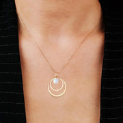 3.00 Ct Genuine Multicolour Diamond Necklace Elegant Minimalist Pendant Fine Jewelry for Her