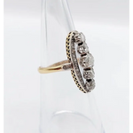 1.30 Ct rose cut lab created diamond ring with princess cut design, modern bridal engagement ring in elegant style