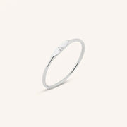 white gold initial ring with engraved letter minimalist thin band personalized jewelry