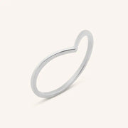 Thin V ring minimalist chevron gold ring dainty stacking ring elegant simple jewelry for everyday wear