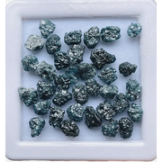 Fancy blue rough diamond lot loose uncut raw rustic earth mined conflict-free diamonds for rings jewelry making