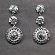 Art Deco Celestial Star Pendant Necklace – Diamond Circle Charm, Handmade Dainty Astrology Jewelry