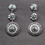 Art Deco Celestial Star Pendant Necklace – Diamond Circle Charm, Handmade Dainty Astrology Jewelry