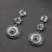 Art Deco Celestial Star Pendant Necklace – Diamond Circle Charm, Handmade Dainty Astrology Jewelry