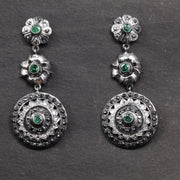 Art Deco Celestial Star Pendant Necklace – Diamond Circle Charm, Handmade Dainty Astrology Jewelry