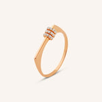 dainty pavé diamond ring in white gold lab grown diamonds elegant everyday jewelry