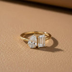 3.15 Ct TOI lab grown cushion diamond ring, 18K gold, timeless elegance statement jewelry.