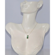 0.60 CT lab created green gemstone pendant with elegant design and sparkling green stone, fine jewelry necklace for women