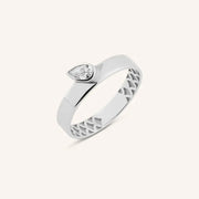 Minimalist lab grown diamond stacking ring thin elegant band for daily wear