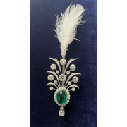3.94 Ct Peacook Brooch White Gold Plated Diamond Brooch Round & Oval Cut Diamond Use For Women Engagement Brooch Lab Created Diamond 