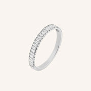 0.60 Ct lab grown diamond ring with channel setting in solid gold minimalist elegant band design