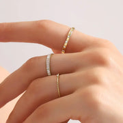 0.60 Ct lab grown diamond ring with channel setting in solid gold minimalist elegant band design