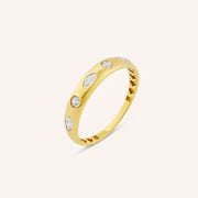 featuring a diamond sunburst. A perfect minimal jewelry piece for effortless elegance.