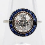 2.40 Ct round cut lab created diamond ring with white stones modern luxury bridal engagement ring