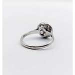 0.65 Ct rose cut oval lab created diamond ring in classic bridal design elegant sustainable engagement jewelr
