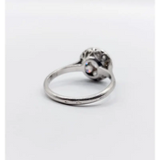 0.65 Ct rose cut oval lab created diamond ring in classic bridal design elegant sustainable engagement jewelr