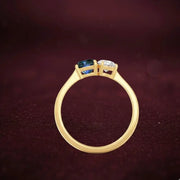 1.85 Ct TOI lab grown heart diamond ring, 18K gold, romantic and luxurious jewelry piece.