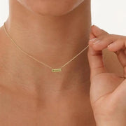 0.79 Ct Genuine Green Diamond Necklace Modern Minimalist Luxury Pendant Fine Jewelry for Women