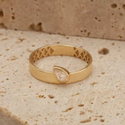 Minimalist lab grown diamond stacking ring thin elegant band for daily wear