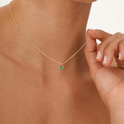0.94 Ct genuine green gemstone pendant necklace with rich color and elegant design, perfect for timeless fine jewelry and stylish everyday looks