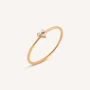 Delicate 14K gold diamond sunburst signet ring minimal feminine jewelry for her