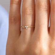 Delicate 14K gold diamond sunburst signet ring minimal feminine jewelry for her