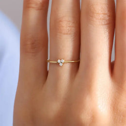 Delicate 14K gold diamond sunburst signet ring minimal feminine jewelry for her