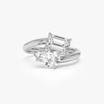 2.10 Ct TOI lab grown oval diamond ring in gold, high brilliance, perfect engagement jewelry.
