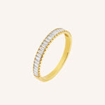 0.60 Ct lab grown diamond ring with channel setting in solid gold minimalist elegant band design