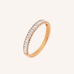 0.60 Ct lab grown diamond ring with channel setting in solid gold minimalist elegant band design