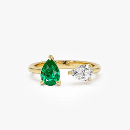 0.66 Ct MOI lab created round diamond ring, 18K gold, sophisticated everyday luxury jewelry.