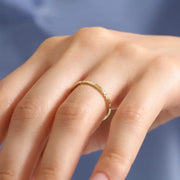 Classic 14K gold signet ring diamond sunburst design minimal timeless jewelry