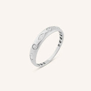 featuring a diamond sunburst. A perfect minimal jewelry piece for effortless elegance.