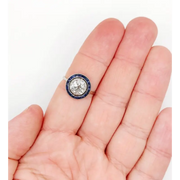 2.40 Ct round cut lab created diamond ring with white stones modern luxury bridal engagement ring
