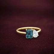 1.85 Ct TOI lab grown heart diamond ring, 18K gold, romantic and luxurious jewelry piece.