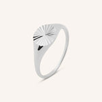 Lab grown diamond signet ring in gold minimalist design elegant everyday fine jewelry