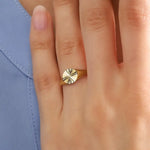 Lab grown diamond signet ring in gold minimalist design elegant everyday fine jewelry