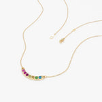 0.21 Ct genuine multicolour gemstone pendant necklace with vibrant colors and elegant design, perfect for unique fine jewelry and stylish everyday wear