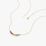 0.21 Ct genuine multicolour gemstone pendant necklace with vibrant colors and elegant design, perfect for unique fine jewelry and stylish everyday wear