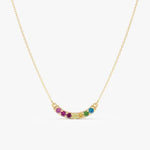 0.21 Ct genuine multicolour gemstone pendant necklace with vibrant colors and elegant design, perfect for unique fine jewelry and stylish everyday wear