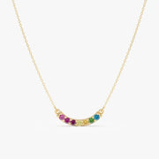 0.21 Ct genuine multicolour gemstone pendant necklace with vibrant colors and elegant design, perfect for unique fine jewelry and stylish everyday wear