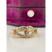 Classic lab grown diamond solitaire ring with round brilliant cut stone in gold band