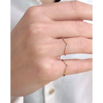 Custom dainty gold letter ring signet design personalized jewelry for women everyday