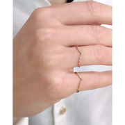 Custom dainty gold letter ring signet design personalized jewelry for women everyday